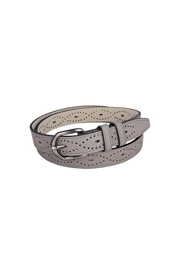 Ceinture décontractée pour femme avec fleurs, gris, M