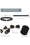 Ceinture Fine Élastique Ceinture Vintage Extensible pour Femmes, Noir