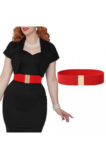 Kajeer Femmes Large Élastique Boucle Ceinture - 5 cm Large Taille Ceinture Tondeuse Ceinture extensible ou robe femme et fill