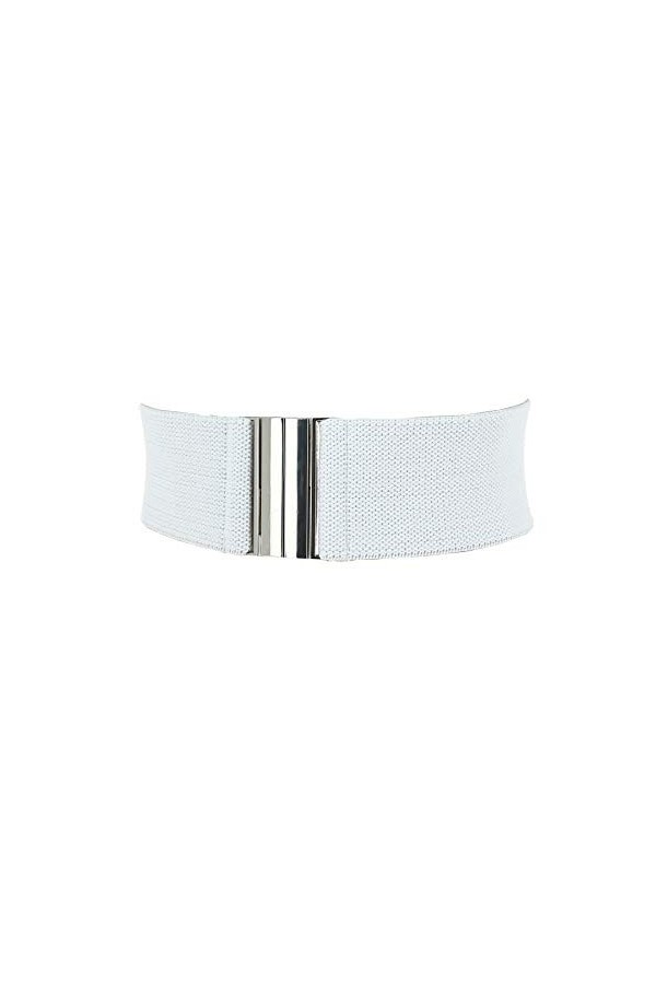 FASHIONGEN - Ceinture femme élastique coton, Fabriqué en France, YVETTE - Gris, XS / 32 à 35
