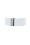 FASHIONGEN - Ceinture femme élastique coton, Fabriqué en France, YVETTE - Gris, XS / 32 à 35