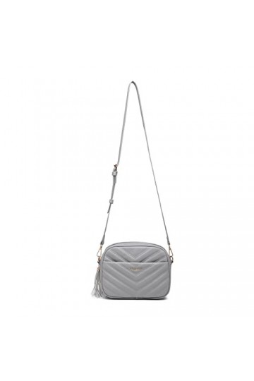 Miss Lulu Femme Sac à Bandoulière Sac Porté Epaule Cartable Sacs à Main, Cuir Synthétique, Texture Tricot en V, Décoration Gl