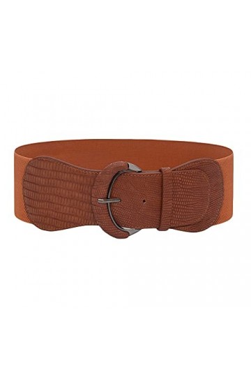 Diyafas Ceinture Large Extensible pour Femmes Ceintures de Robes Dames Ceinture Élastique Corset, Noir, Taille unique