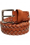 Urban Classics Ceinture en Cuir synthétique tressé, Marron, L/XL Mixte