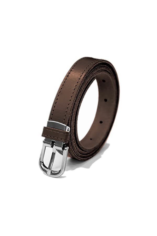 Van Der Rich ® - Ceinture Longueur Ajustable Made in France - Femme Chocolat, 95cm 