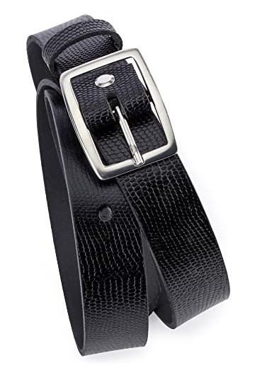 Merry Style Ceinture en Cuir Véritable Femme large D41 Noir-3, 95 cm Longueur totale 110 cm 