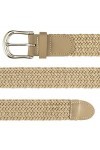 Streeze ceinture de 30 mm extensible et tressé avec une boucle en métal argent 6 tailles Beige, XL 