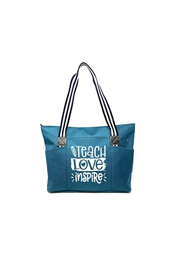 Brooke & Jess Designs Sac fourre-tout pour enseignant pour le travail – Sac à main pour enseignant, cadeau pour femme, sac po