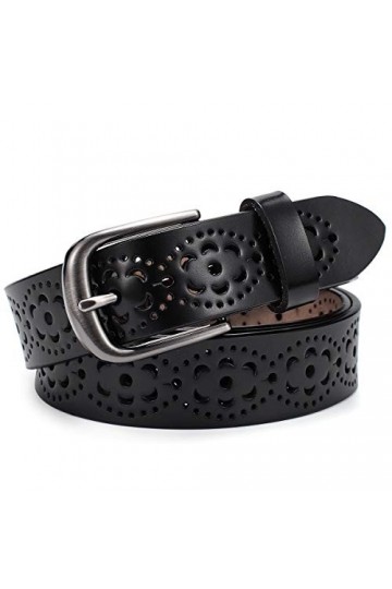 McFanBe Ceinture en Cuir pour femmes Pantalons de Jeans Habillés pour Femmes avec Boucle de Ceinture en Alliage pour Filles 