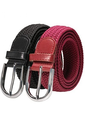RBOCOTT Ceinture en Tissu Élastique,Ceintures Élastiques Tressées,Ceinture Tressées Extensible pour Hommes et Femmes,Ceinture