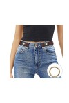 JasGood Ceinture élastique sans boucle pour femme et homme, grande taille, ceinture invisible pour pantalon en jean, 3 - Blan
