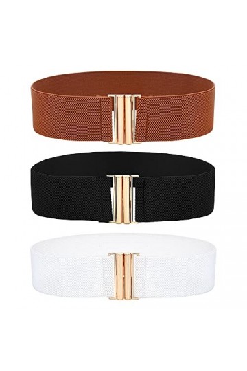 Csirnto Ceinture Élastique Femme 3 Pièces Ceinture Large Femme Ceintures de Taille Vintage pour Femme Ceintures Extensible av