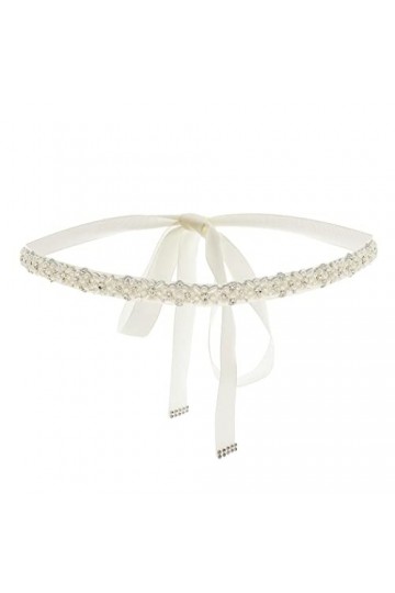 IYOU Perle Mariage Ceinture Ivoire Strass Robe Ceinture Cristal Élégant Bal de promo De Mariée Ceinture Ceinture Accessoires 