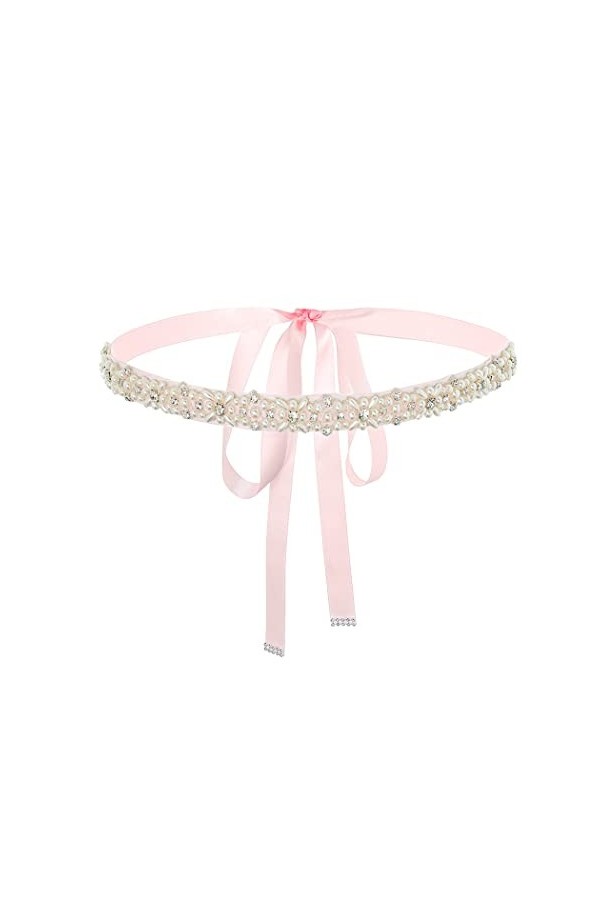 IYOU Perle Mariage Ceinture Ivoire Strass Robe Ceinture Cristal Élégant Bal de promo De Mariée Ceinture Ceinture Accessoires 