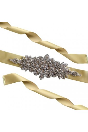 RDWESZOD Femme fille fleur ceinture pour mariage mariée/baby shower suit Blanc crème - B 