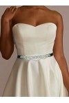 IYOU Ceinture de Mariage en Perles pour Femmes Ceintures Cristal Vert Fête de promo Ceintures de Robe avec Appliques en Stras