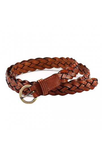 Jalach Ceinture tressée pour femme - Ceinture fine tressée - Ceinture tissée - Ceinture fine en cuir pour robe en jean - 2 cm