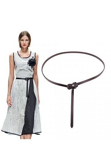 WBYNB Ceinture Femme, Ceinture Fine pour Robe, Ceinture Fine Femme, Ceintures Fines en Cuir, Ceinture Extensible pour Femme, 