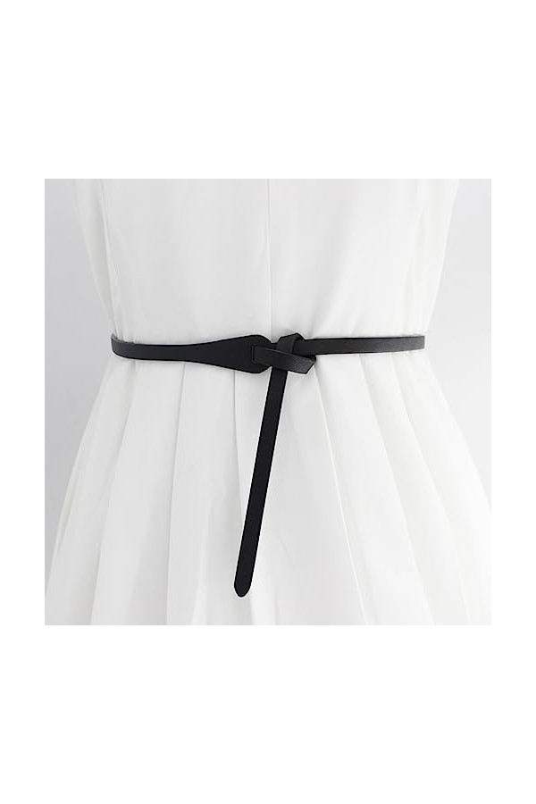 WBYNB Ceinture Femme, Ceinture Fine pour Robe, Ceinture Fine Femme, Ceintures Fines en Cuir, Ceinture Extensible pour Femme, 