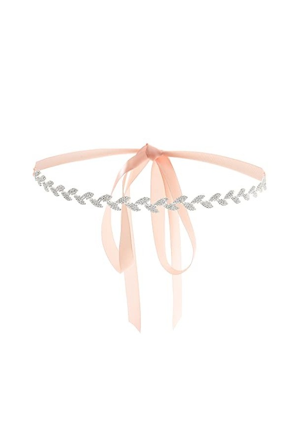 IYOU Strass Mariage Robe Ceinture Argent Feuilles Ceintures de Ceinture Mariée De Mariée Ceinture Chaîne de Taille Accessoire