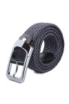 HANCHAO Ceinture Tressée Élastique Femmes Hommes Ceinture Extensible Unisexe Belt Blanc-2-120cm