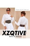 XZQTIVE Costume élastique pour femme - Ceinture médiévale - Ceinture Western Tied Waspie - Ceinture large RCA pour chemise, r