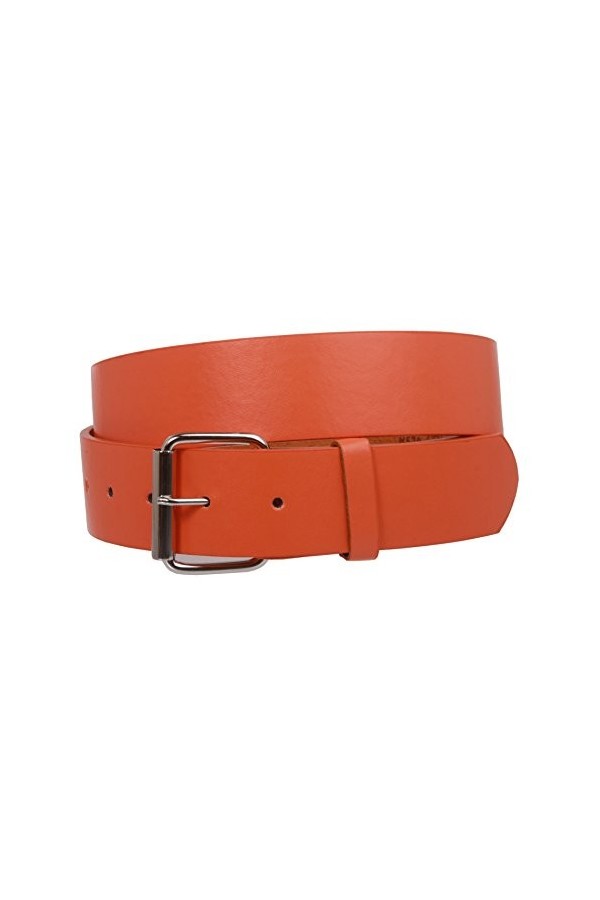 Ceinture Jean en cuir uni à clipser 38 mm avec boucle enroulable - Violet - XS-66/71 cm