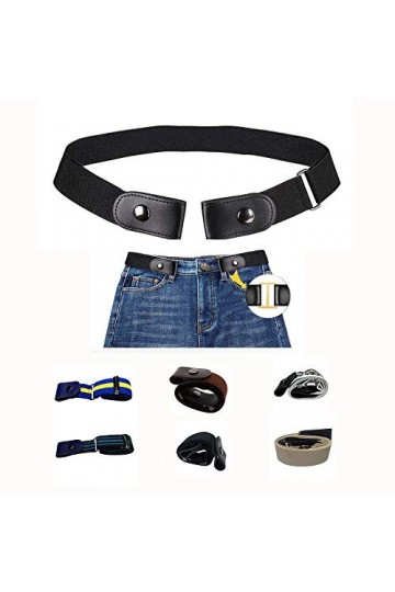 Ceinture Femme élastique sans Boucle -Ceinture élastique Invisible,Ceinture extensible pour les femmes/hommes， mode respirer 
