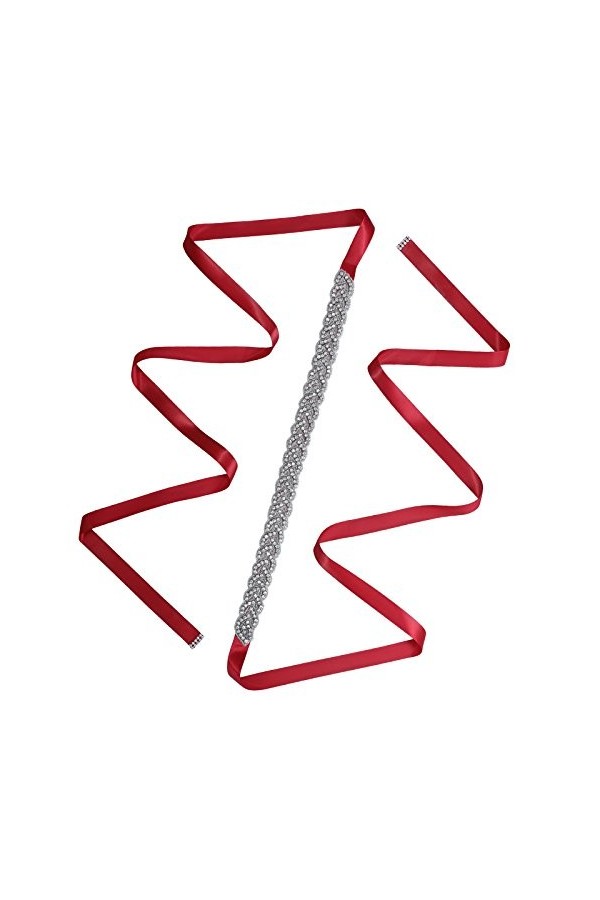 AWAYTR Femme Rhinestone Cristal Mariage Ceinture De mariée Applique Ceinture pour le mariage ou Fête Bal de promo Femmes Acce