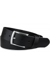 Frentree Ceinture de femmes, Cuir véritable, Fabriqué en Allemagne, 3.8 cm de large et 0.25 cm de force, Noir