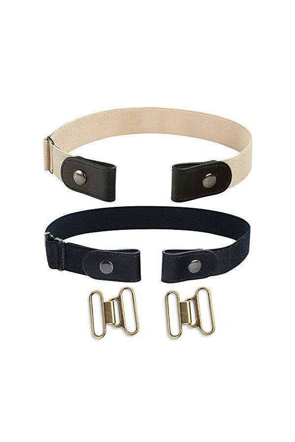 Femmes Hommes Ceinture Sans Boucle Ceinture Élastique Confortable Jeans Pantalons Ceintures De Taille Invisible Réglable Ble