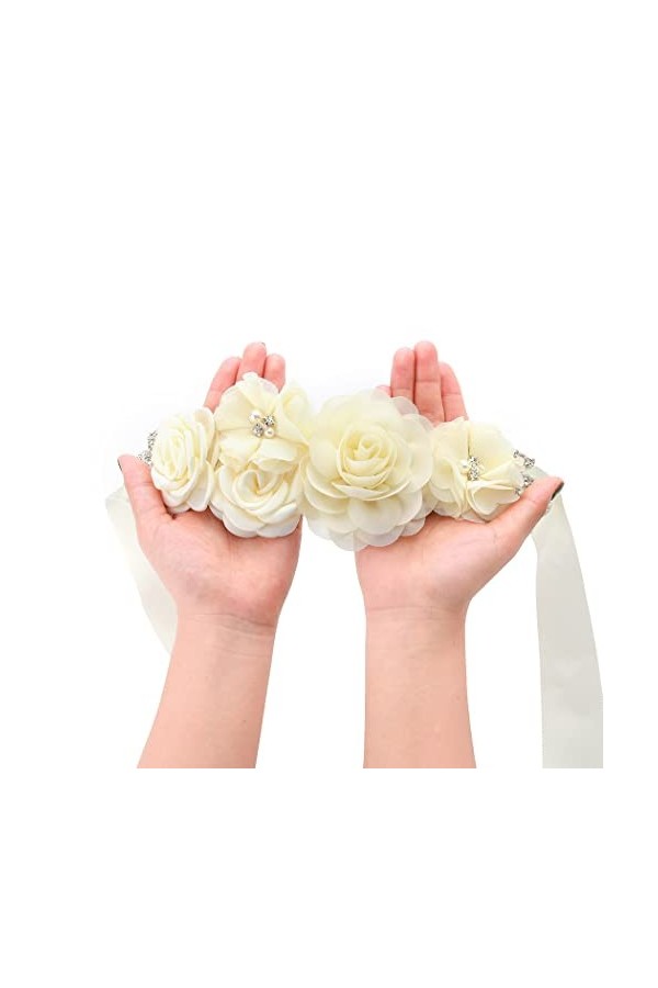 Flayem Cristal Mariage Ceinture Scintillant Ruban Mariée Strass Appliqué Dîner Bal de promo Robe Demoiselle dhonneur