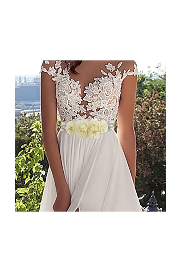 Flayem Cristal Mariage Ceinture Scintillant Ruban Mariée Strass Appliqué Dîner Bal de promo Robe Demoiselle dhonneur