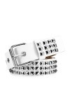 Newellsail Ceinture Cloutée Ceinture à Rivets Rock Ceinture Punk en Cuir PU avec Clous Pyramidaux Brillante pour Femme et Hom
