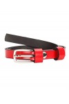 Merry Style Ceinture en Cuir Véritable Femme D21 Rouge, 90 cm Longueur totale 105 cm 