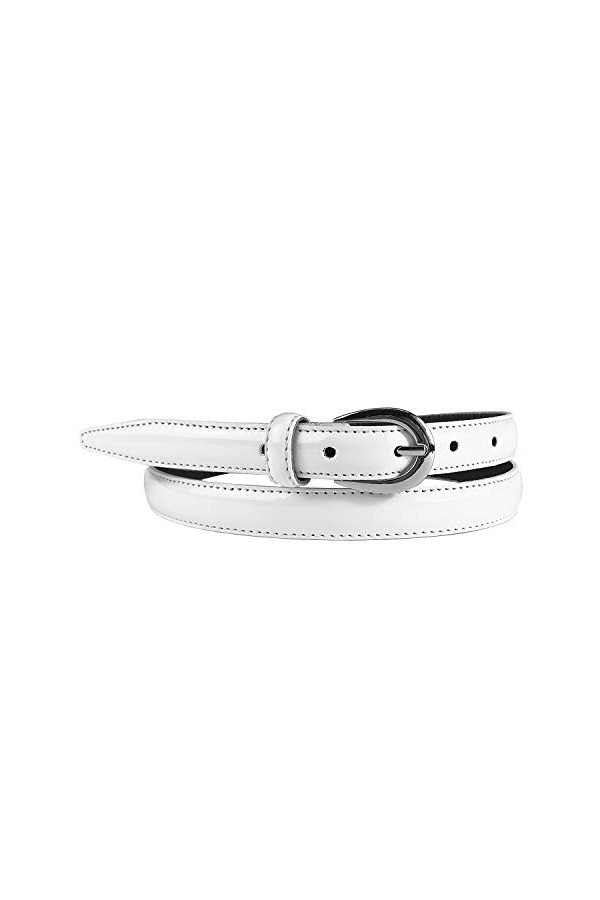 Mix Your Beauty MYB Ceinture femme en cuir véritable fabriquée en Italie – 20 mm – Différentes couleurs et tailles disponible