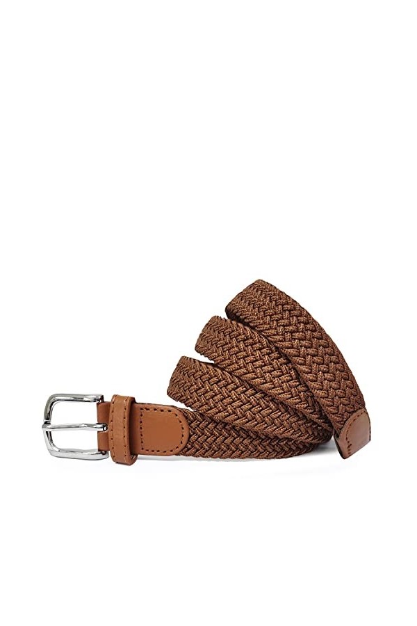 Gloop Ceinture en toile élastique pour femme tressée Ceinture élastique de 2,5 cm pour femme