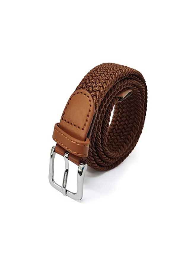 Gloop Ceinture en toile élastique pour femme tressée Ceinture élastique de 2,5 cm pour femme