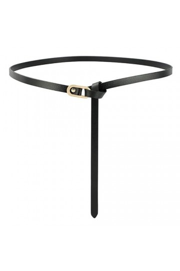 GIMIRO Ceinture pour femme [1 cm x 108 cm] Ceinture fine réglable, Noir , 1cm x 108cm