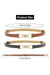 DARENYI 2 Pièces Ceinture Femme Cuir Reglable Ceinture Elastique Femme pour Jeans, Pantalons, Robes