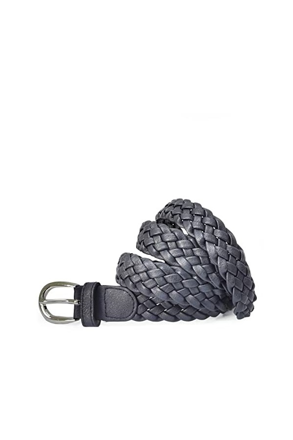 Gloop Ceinture tressée étroite pour femme - Taille unique - Convient pour jupe, robe, veste et jeans - 3 cm de large, gris, t