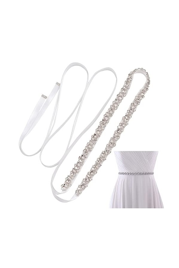 Ceinture de mariée en strass pour robe de mariée, ceinture de mariée avec strass étincelants pour demoiselle dhonneur, fête,