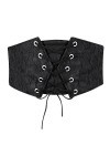 JasGood Ceinture élastique large à lacets, pour femme, a-noir, Fit Taillengröße 105cm-117cm