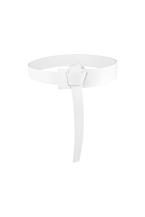 BlackButterfly Vintage Nœud de cravate Ceinture Ajustable Taille Ceinture Blanc, XL 