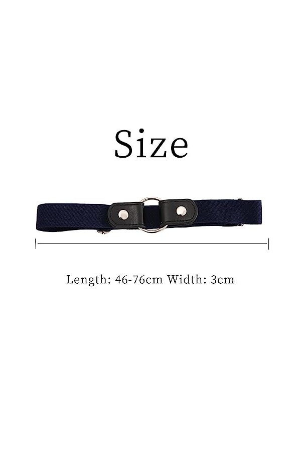 DULSPUE Ceinture - 4 Pièces Femme Homme Ceinture sans Boucle Élastique Invisible pour Jeans Pantalon Robe Unisexe Réglable Dé