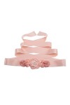 SHTGOI Ceinture de mariage pour femme - Strass - Ceinture de mariée - Ceinture florale - Ruban de satin - Perles - Robe de ma