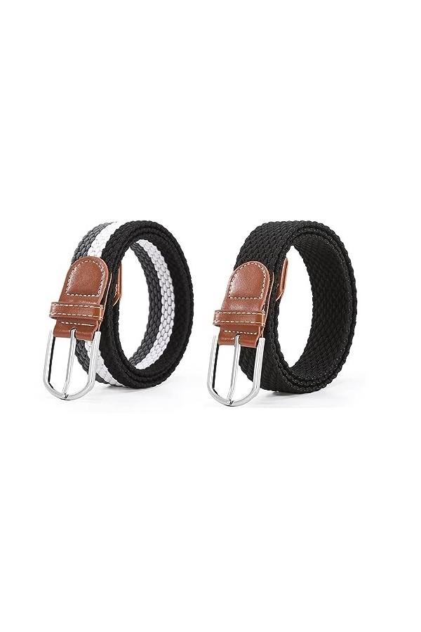 lesulety Ceintures Élastiques Tressées pour Femmes Ceintures Extensibles pour Jeans Pantalons,1