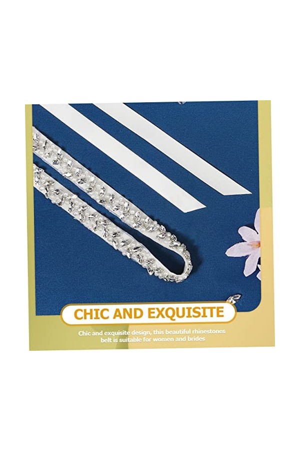 Abaodam Strass Ceinture Strass Ceinture De Mariée Ceintures De Mariée Avec Strass Perle Ceinture Perlée Ceinture Sequin Ceint
