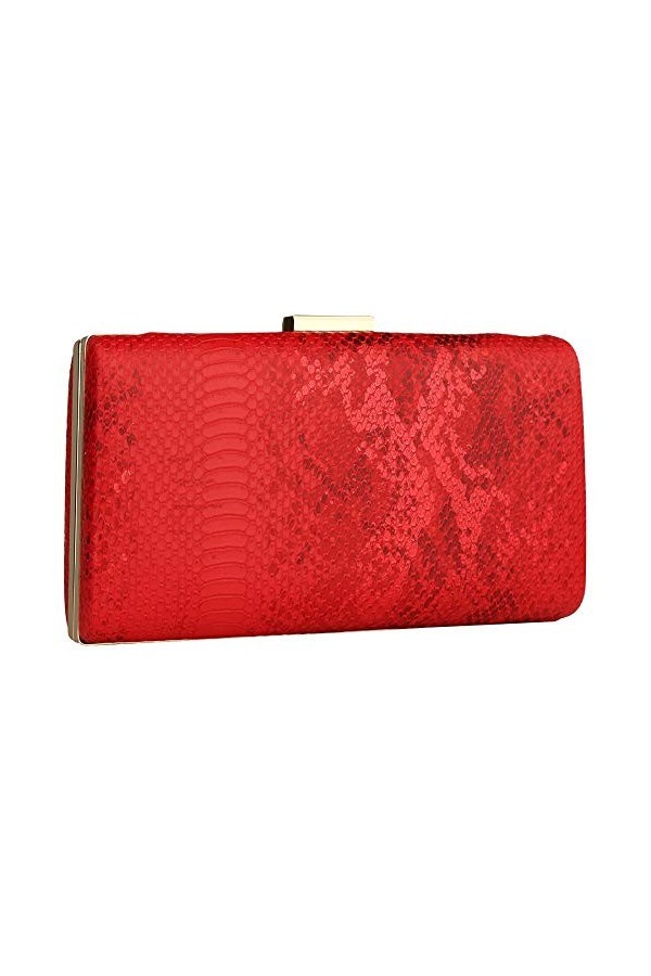 Milky Way Pochette pour femme avec imprimé serpent - Pour mariage, soirée, bal de fin dannée, croisière, bleu, Taille unique