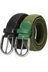 RBOCOTT Ceinture en Tissu Élastique,Ceintures Élastiques Tressées,Ceinture Tressées Extensible pour Hommes et Femmes,Ceinture